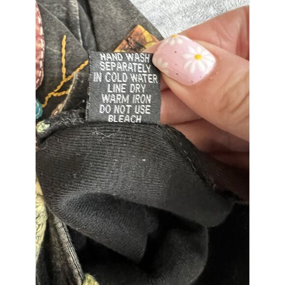 Rising International Womens Zip Hoodie Jacket Nepal-Made Embroidered Y2K 80s 90s - Picture 6 of 10